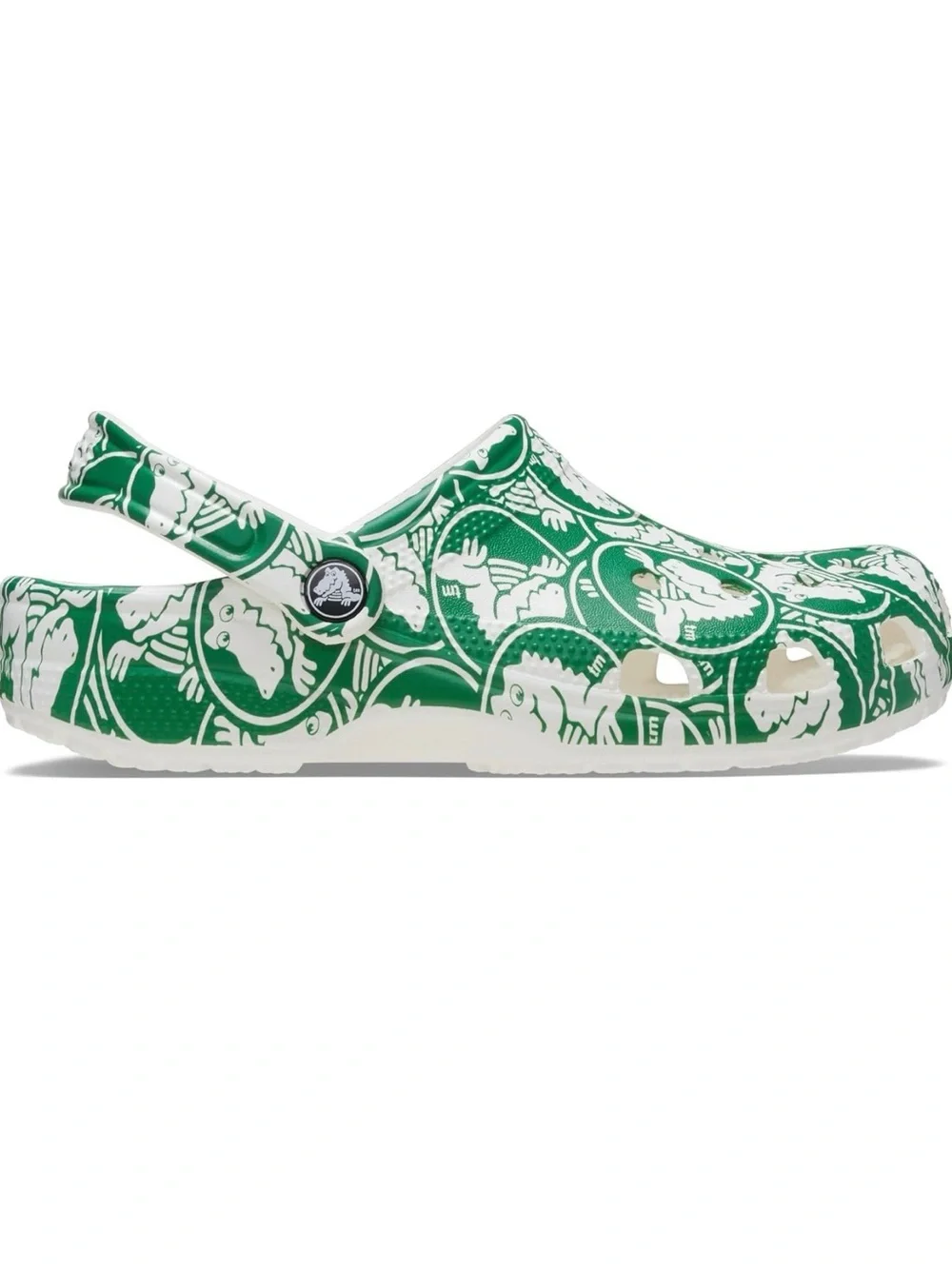 Crocs Unisex-Child Classic Graphic Clog - Green Ivy - Size 7 Toddler